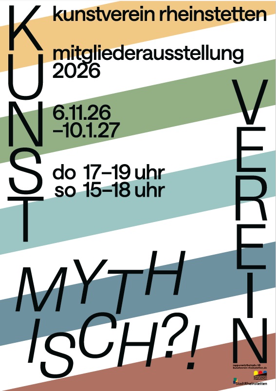 Plakat der Mitgliederausstellung 2026 des Kunstvereins Rheinstetten